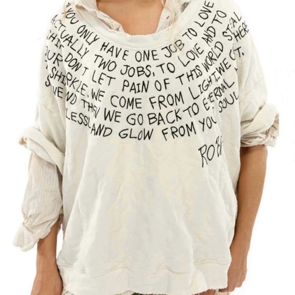 Magnolia Pearl Sweatshirt with Embroidered Robin Quote - Picture 3 of 8